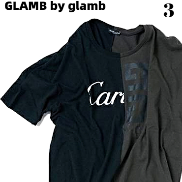 3 未使用【GLAMB by glam Separate CS GG17SP/CS06 Black x Sumikuro グラム バイ グラム Tシャツ セパレート カットソー glamb Tシャツ】拍卖