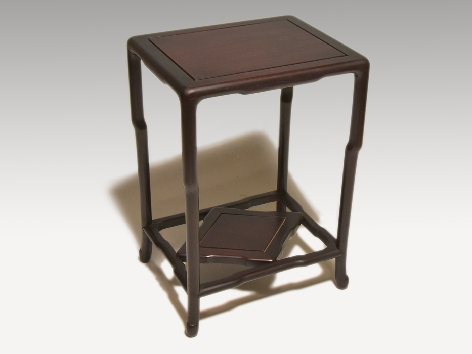 中国美術 時代 花台 盆栽台 香炉台 木製台 高さ:約:35.3cm 天然木 木工芸 唐物 唐木 a2037拍卖