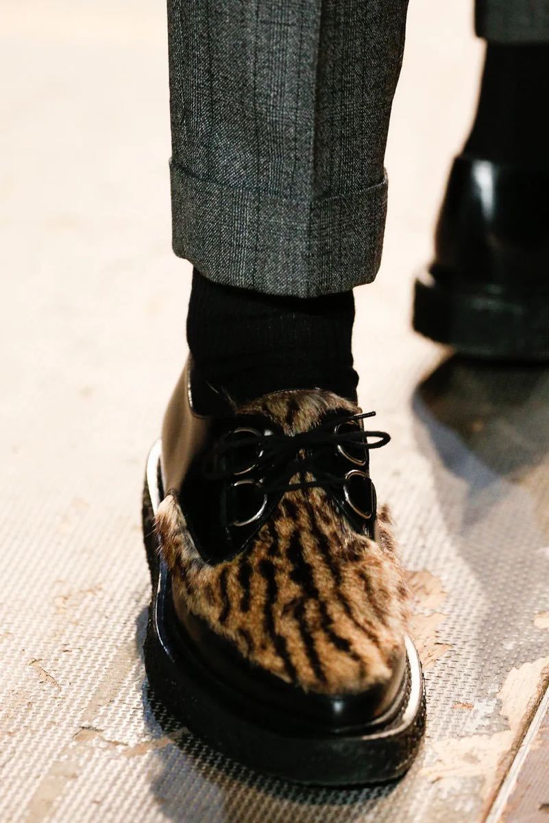 14AW SAINT LAURENT PARIS HEDI SLIMANE クリーパーシューズ 43(28cm) 厚底 モッズ テディボーイ エディスリマン サンローラン ラビット拍卖