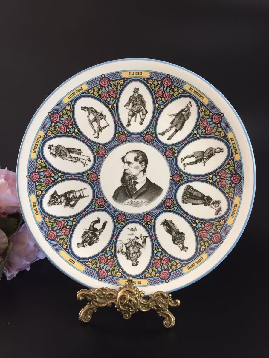英国ヴィンテージ◆ ウェッジウッド チャールズディケンズ キャラクター 絵皿 飾り皿拍卖