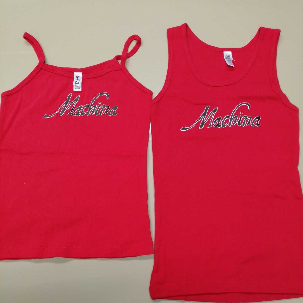 C02 バンドTシャツ マシーナ タンクトップ+キャミソール 2着セット 赤 MACHINA エヴァネッセンス レディースサイズ拍卖