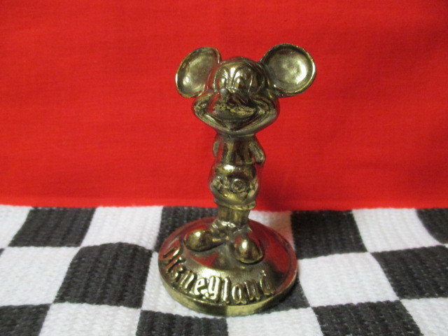 ★激レア!金運アップ ディズニー USA製 当時物 ミッキーマウス ヴィンテージ ウォルトディズニープロダクションズ ブロンズ像 金属製拍卖