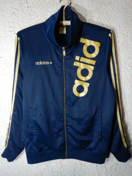 to5987 adidas アディダス ジップ トラック ジャケット ジャージ 金ラメ ロゴ デザイン 人気 送料格安拍卖