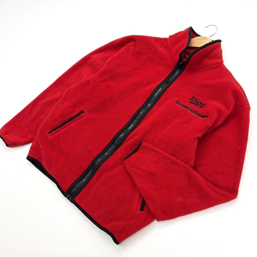 日産 ☆ NISSAN ☆イチロー 好きな方に刺さる派手カラー◎ フリース ジップアップ ジャケット レッド フリーサイズ アウトドア 休日■CD219拍卖