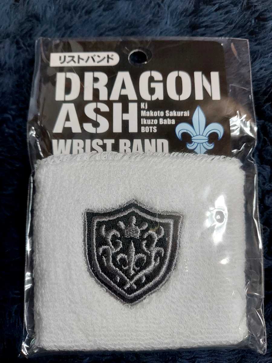 新品 DRAGON ASH 百合の紋章 リストバンド 白 ドラゴンアッシュ WRIST BAND拍卖
