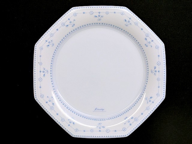3QV売切!税無し☆ノリタケ★八角プレート★24cm★クレージュ★Arouneges Paris★RONDE FLEURIE★N印★洋食器★現状★現品限り★0207-11拍卖