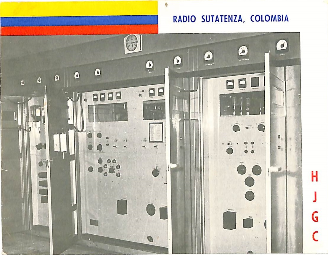 ①BCL★難局★入手困難★希少ベリカード★HJGC★ラジオ・スタテンサ★RADIO SUTATENZA★中米★コロンビア★1957年拍卖