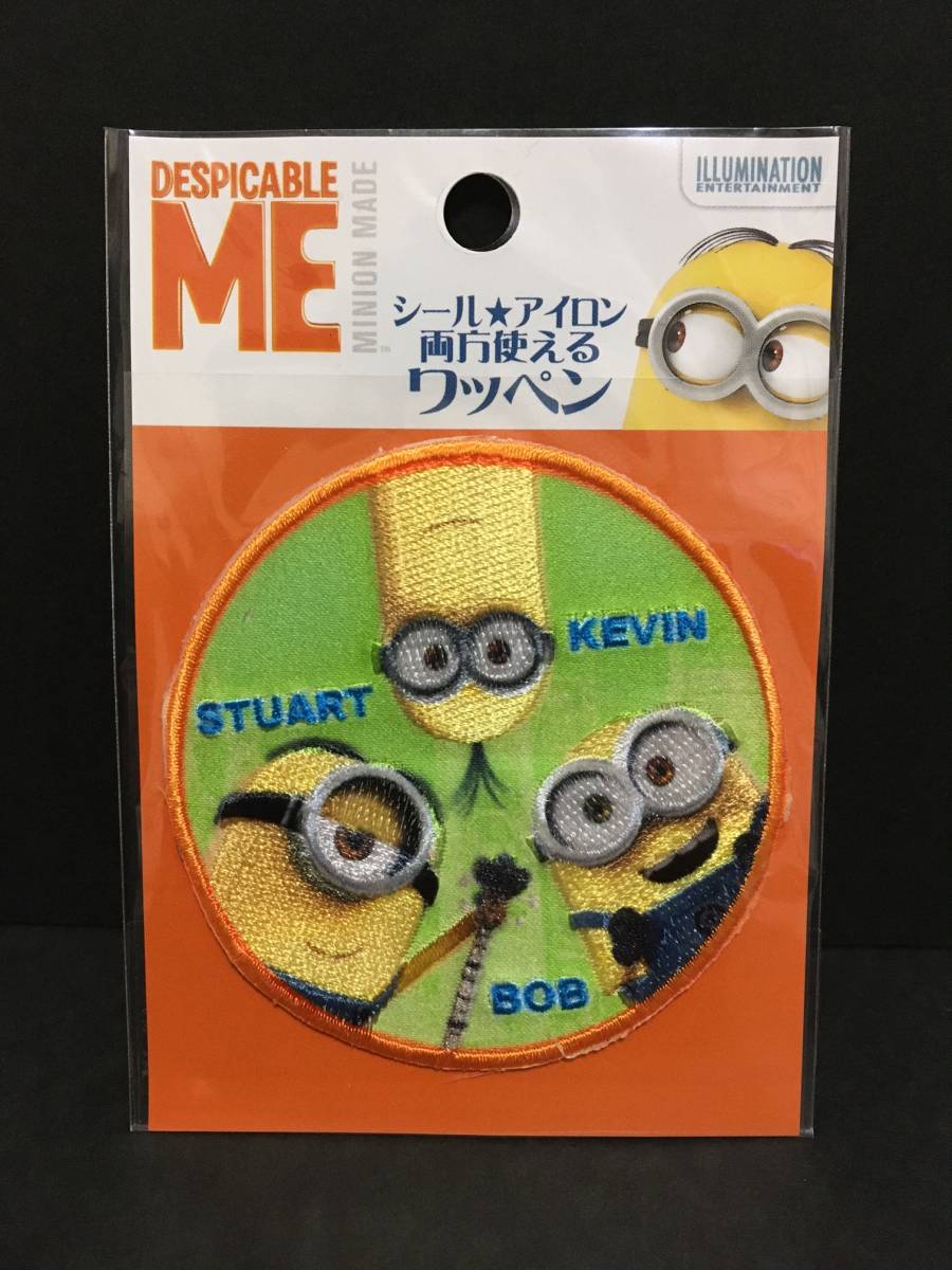 minions/ミニオンズ ワッペン☆彡 ミニオンズCIRCLE大☆ 刺繍 シール アップリケ 新品未開封品拍卖