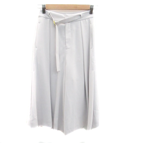 マーキュリーデュオ MERCURYDUO ガウチョパンツ ワイドパンツ 七分丈 S グレー /HO42 レディース拍卖