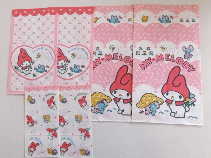 1976’s マイメロディMyMelody LUNCH BAG 大中小各2枚拍卖