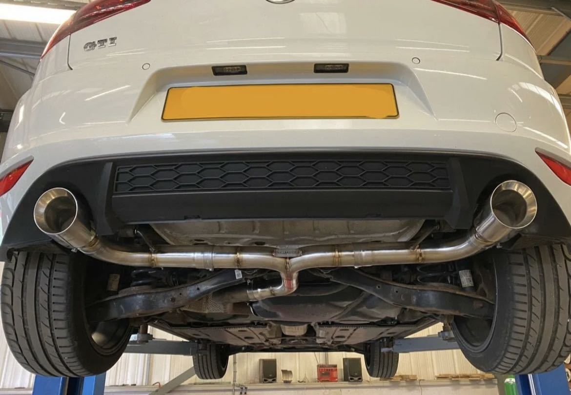★P,D★ VW ゴルフ7 7.5 GTI マフラー リアピース パイプ カスタム エアロ ディフューザー MK7 MK7.5 golf7 フォルクスワーゲン拍卖