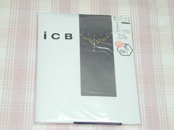 iCB*ストッキング/着圧アーチ柄/ブラック/M-L/新品/送料込拍卖