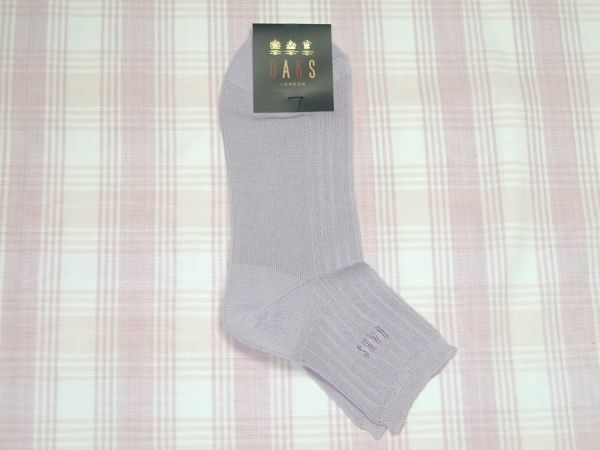 DAKSダックス*薄紫のリブ靴下/23cm/新品/送料込拍卖