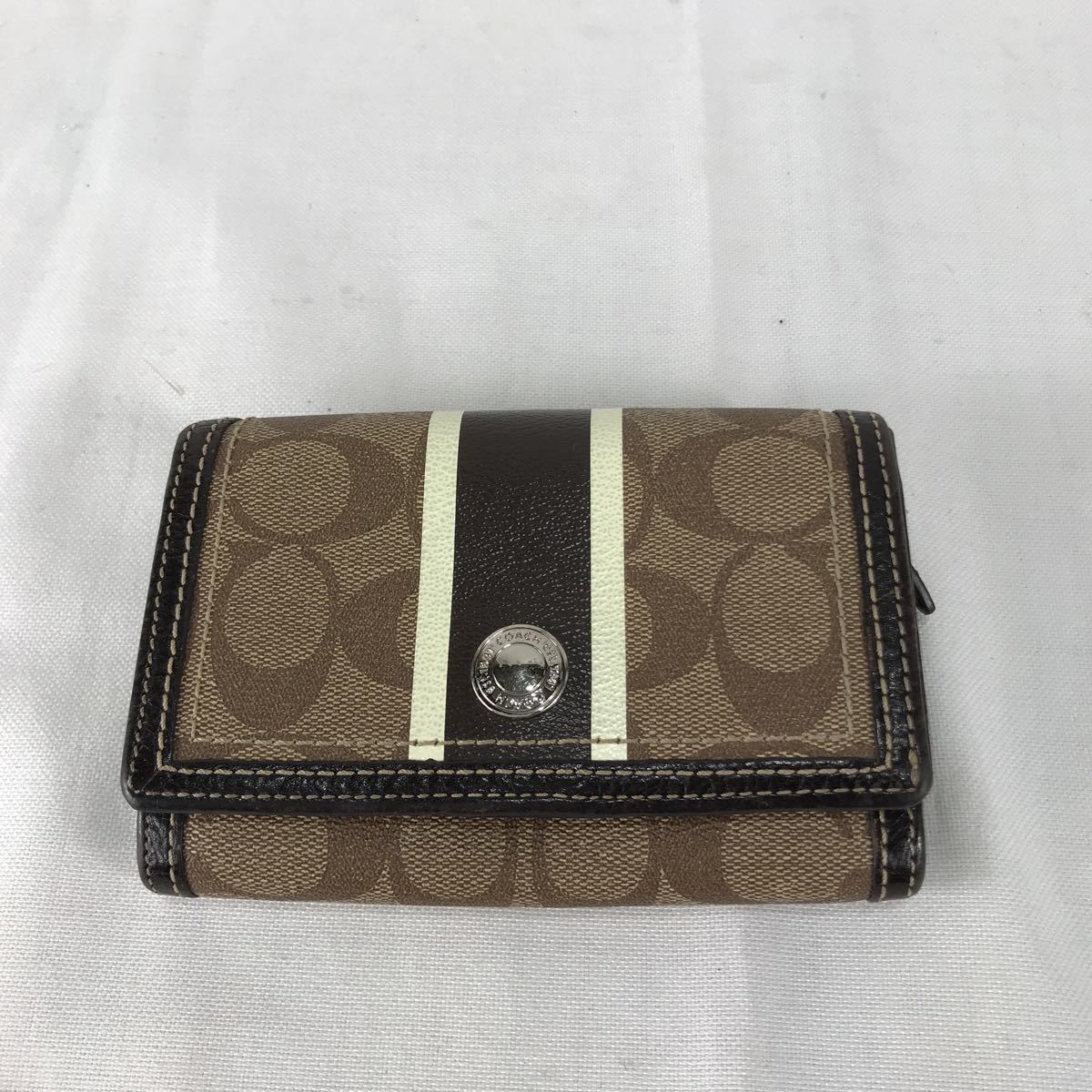 k COACH 折りたたみ財布 メンズ レディース 中古品拍卖