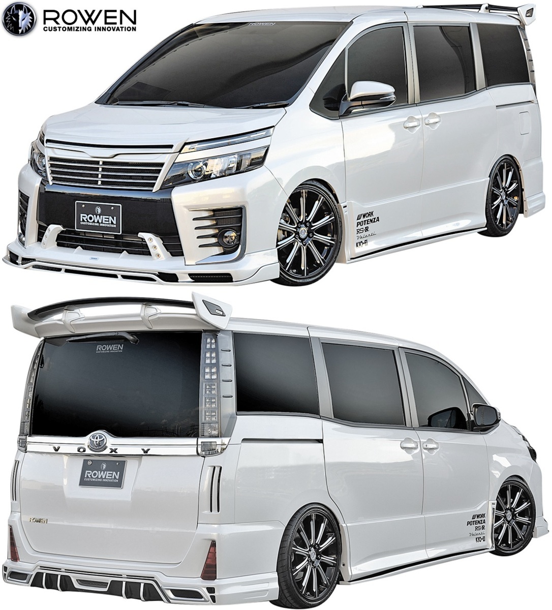 【M’s】TOYOTA 前期 80 ヴォクシー ZSグレード (2014.1-2017.6) ROWEN エアロキット 3点 // FRP ロェン ローウェン ボクシー 1T013X00拍卖