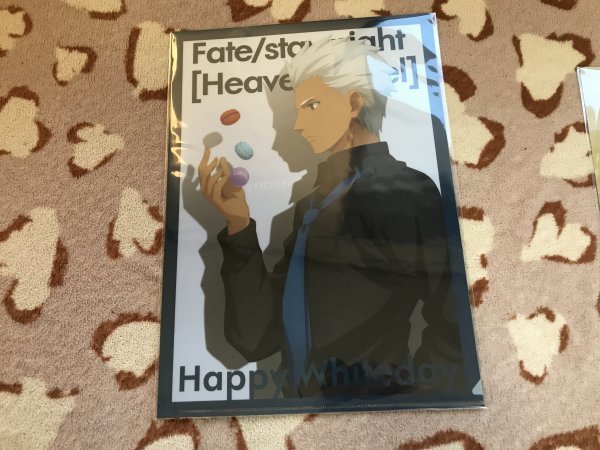 132クリアファイル FGO Fate/stay night 劇場版 Heaven’s Feel アーチャー ufotable カフェ 原画  ホワイトデー拍卖