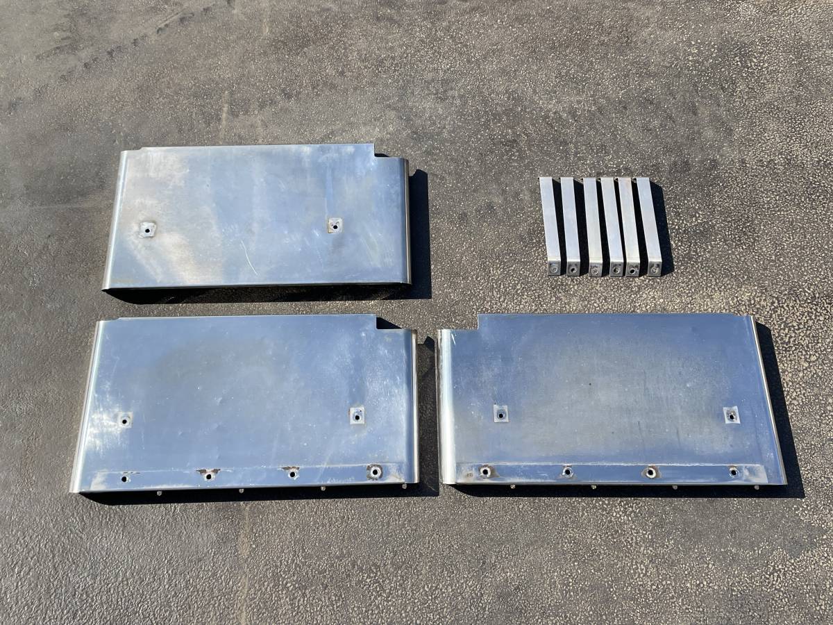 リアフェンダー★ハ型★左右セット★幅595mm★ステンレス製★9点★即決★ハ式★泥よけ★泥除け★デコトラ★は22U拍卖