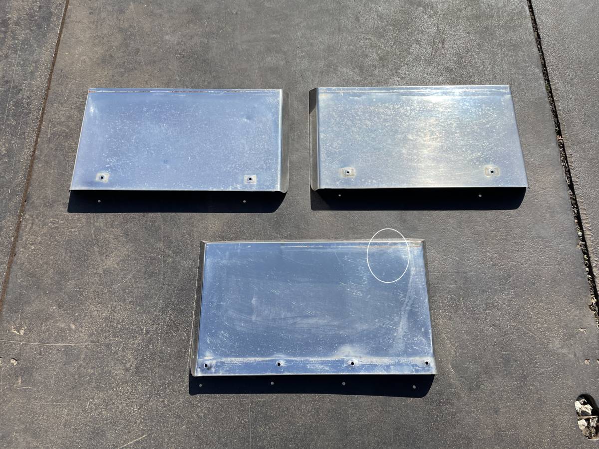 リアフェンダー★ハ型★3枚セット★615mm×330mm★ステンレス製★即決★ハ式★泥よけ★泥除け★デコトラ★ハ26Y拍卖