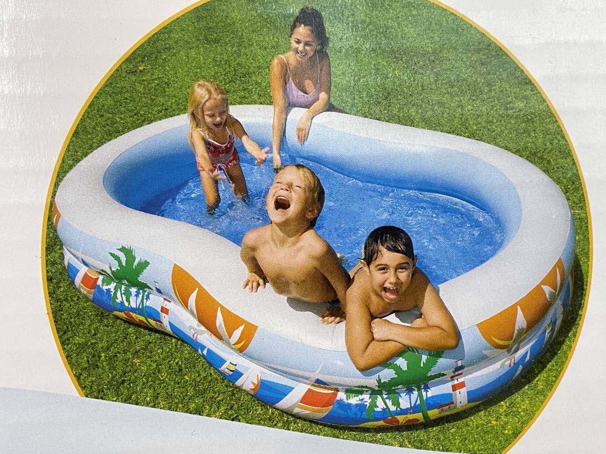 ★【家庭用 大型プール 対象年齢3歳以上】トイザラス(トイザらス) INTEX スイムセンターパラダイスプール 262×160×46cm★未使用品拍卖