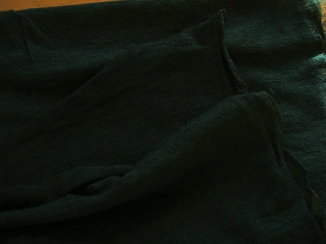 CHECK&STRIPE★ウールガーゼジャージ・ダークグリーン★2.7m拍卖