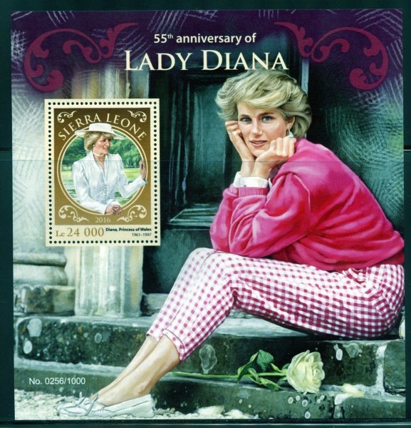 シエラレオネ切手『ダイアナ妃』2016拍卖