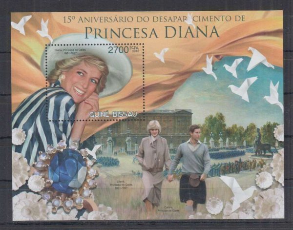 ギニアビサウ切手『ダイアナ妃』2012 A拍卖