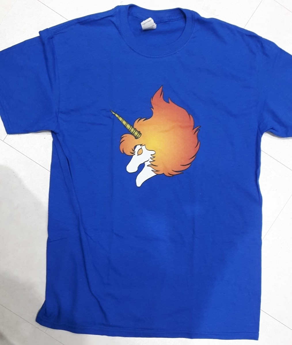 エリア88☆風間真☆ユニコーン柄☆Tシャツ☆タイガーシャーク☆新谷かおる☆新品拍卖