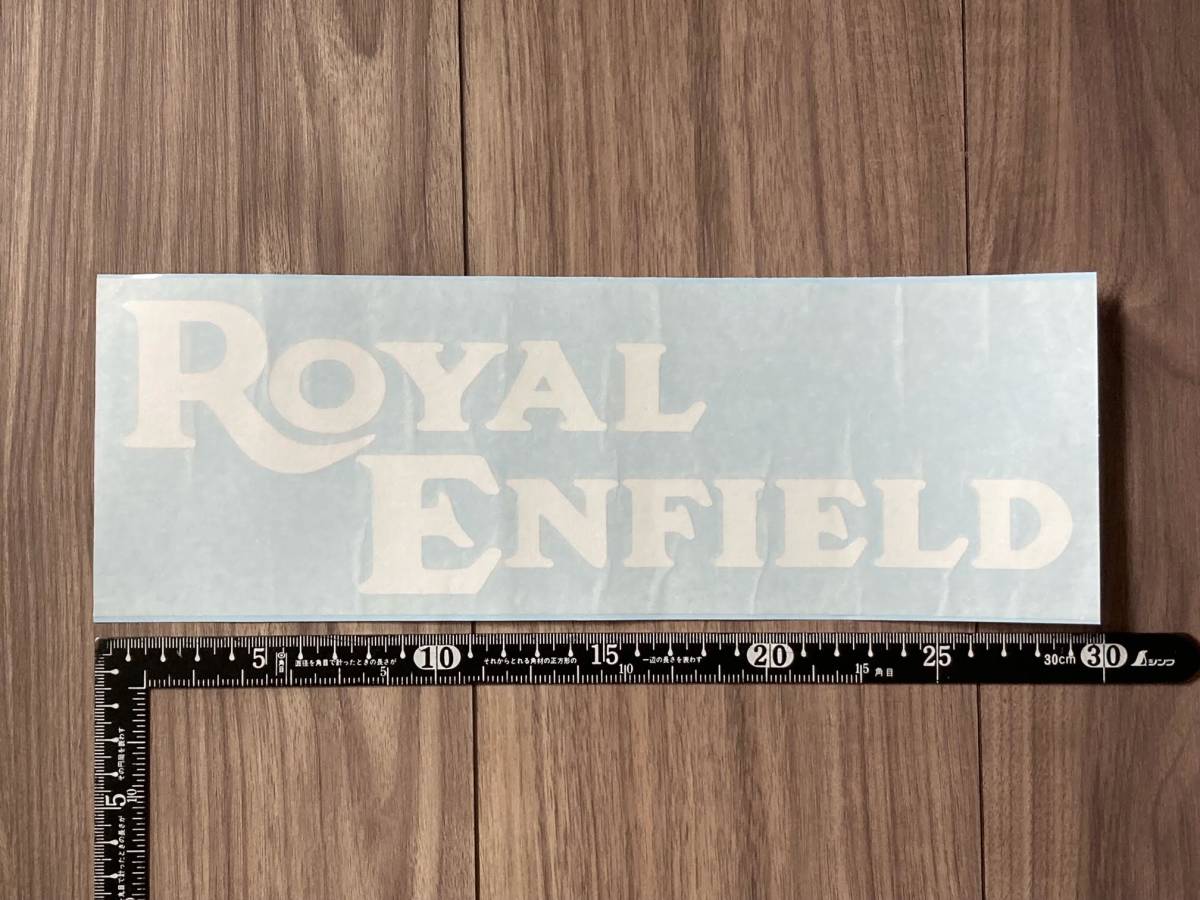 ★送料無料★ROYAL ENFIELD ロイヤルエンフィールド カッティング ステッカー デカール ホワイト拍卖