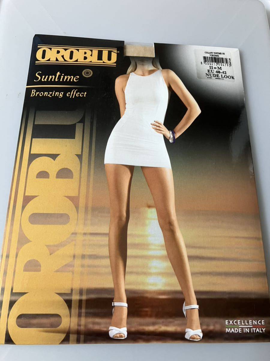 【送料無料】 OROBLU suntime bronzing effect M EU 40-42 nude look 15デニール パンティストッキング オロブル ベージュ panty stocking拍卖