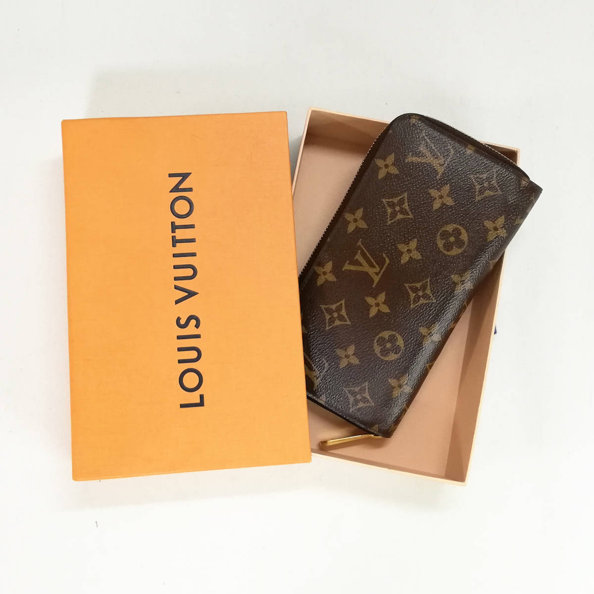 【良品】ルイヴィトン(モノグラム)ジッピー・ウォレット ラウンドファスナー 長財布 ローズバレリーヌ M41894 【送料無料】328拍卖