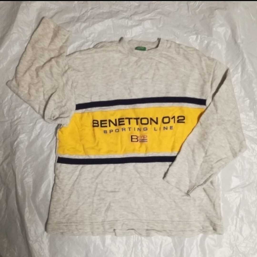 ベネトン トレーナー 杢ホワイト 綿100%拍卖