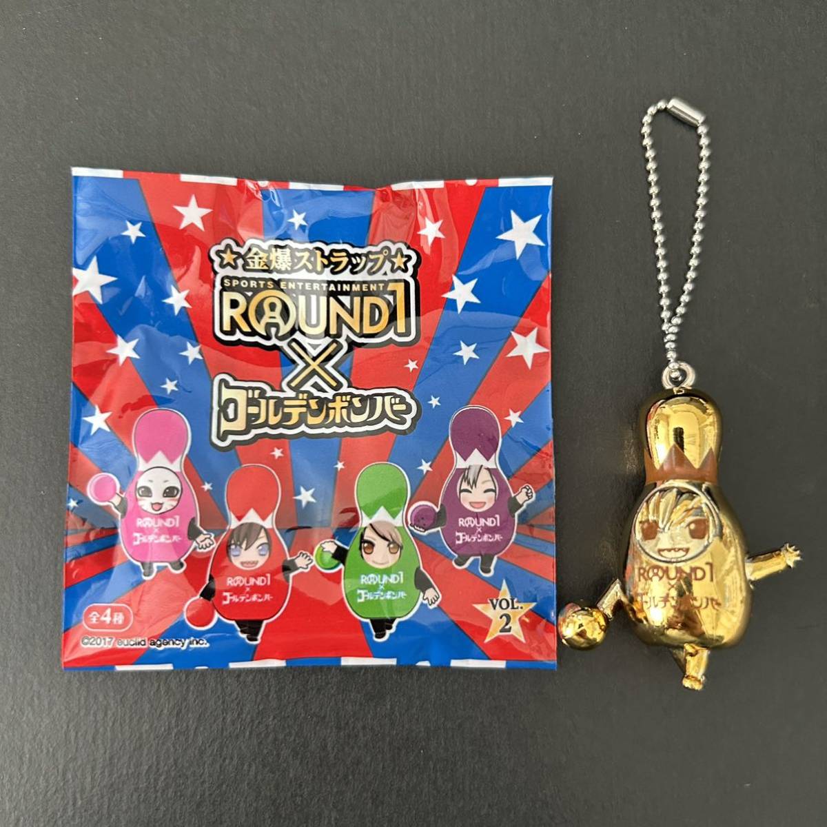 レア☆ラウンドワン金爆ストラップ ゴールド⑤ 鬼龍院翔【ゴールデンボンバー フィギュア ボウリング 金 キーホルダー 】拍卖