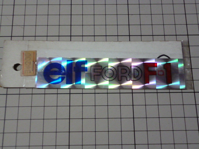 elf FORD F-1 ステッカー 当時物 です(プリズム/120×25mm) エルフ フォード F1拍卖