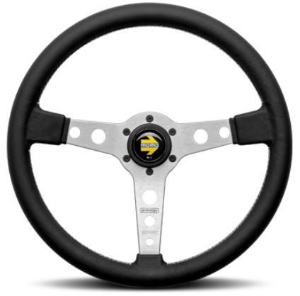 【MOMO(モモ)正規品】 ステアリング プロトタイプ シルバースポーク 370mm 【P-7】拍卖