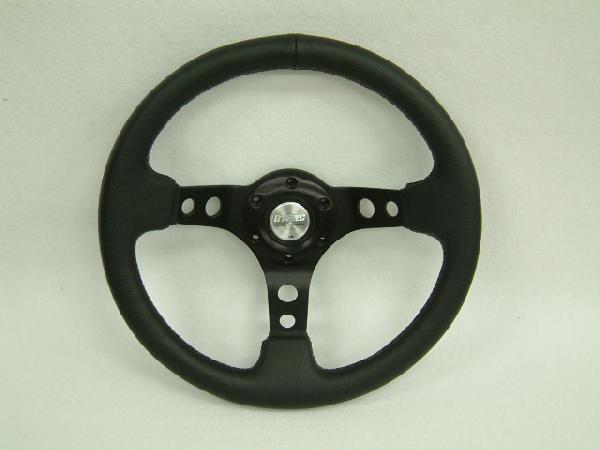 D1スペック ステアリング DEEP70 33パイ ブラックステッチ ホーンボタン/装飾リング付【DSC-70330BK】拍卖