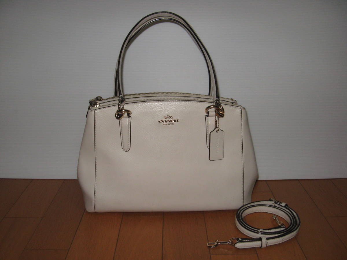 即決 コーチ COACH ハンドバッグ/斜め掛けショルダーバッグ 2way F36637 ミネッタ クロスボディ 白拍卖