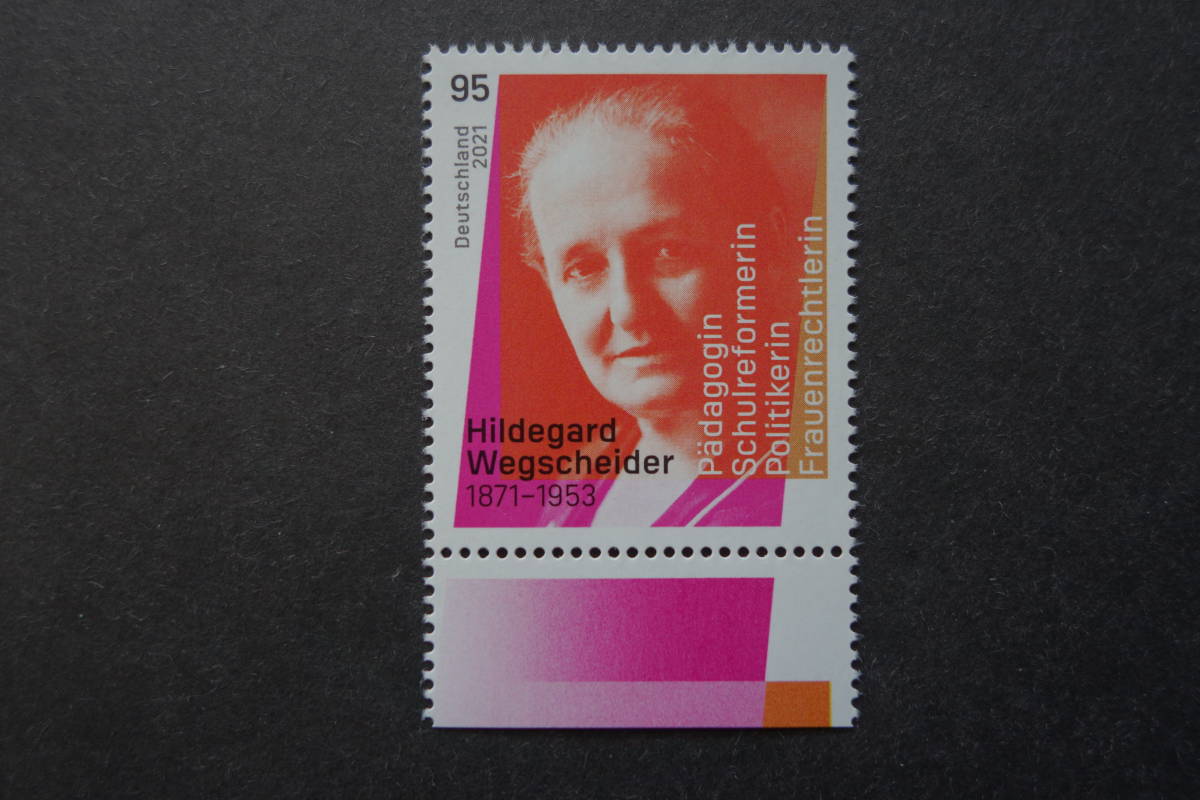 外国切手:ドイツ切手 「(女性解放運動家)Hildegard Wegscheider 生誕150年」1種完 未使用拍卖