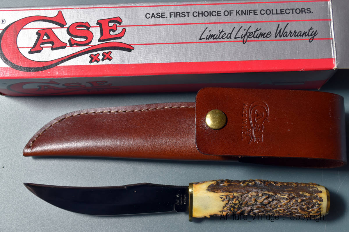 VINTAGE KNIFE CASE XX STAG HUNTER 523SSP 1991 USA MADE 鹿角 蒐集 コレクターアイテム ナイフ (4119m楽)拍卖