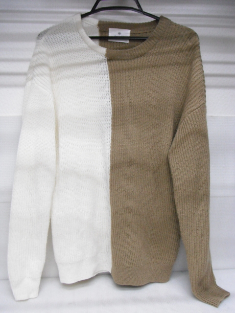 アーバンリサーチ sonnyLabel サニーレーベル 長袖 バイカラーニット M 定形外郵便全国一律660円 G5-a拍卖