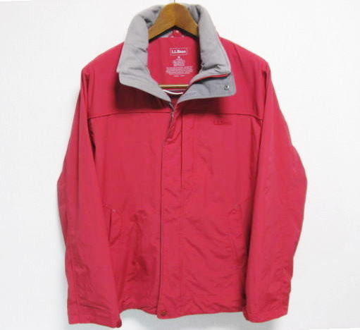 美品 LLBean エルエルビーン ナイロンジャケット マウンテンパーカー メンズ M 赤 拍卖