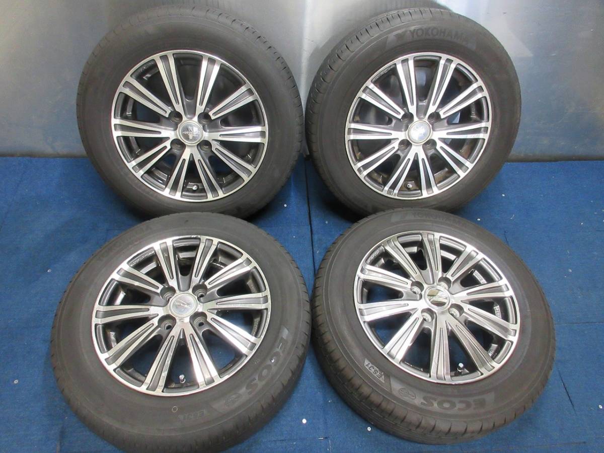 ★8.5-9分山★19年製★ ヨコハマECOS ES31 175/65R14 ENKEI SMACK 14×5.5J +50 4H-100 4本セット D80拍卖