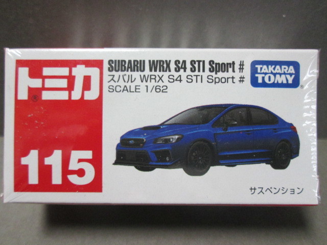 絶版トミカ No.115 スバル WRX S4 STI スポーツ # 1/62 Subaru WRX S4 STI Sport # 2021年5月新製品拍卖
