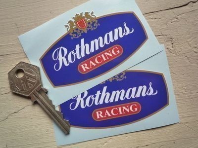 海外 限定品 送料込み ロスマンズ レーシング Rothmans RACING 100mm 2枚セット ステッカー拍卖