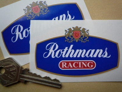 海外 限定品 送料込み Rothmans Red Racing with White line 30mm 2枚セット ロスマンズ ステッカー拍卖