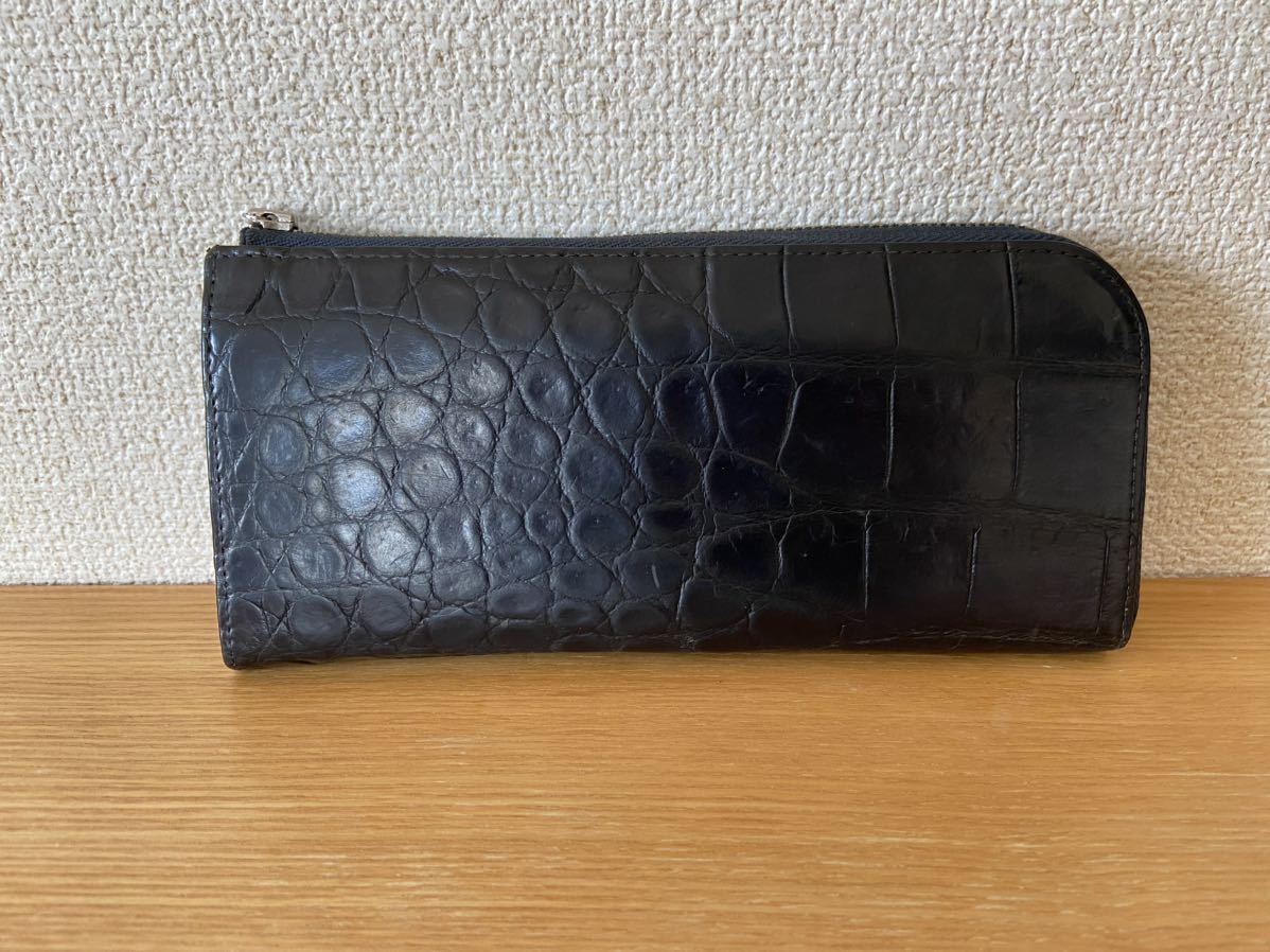 クロコダイル L字 長財布 ブラック拍卖