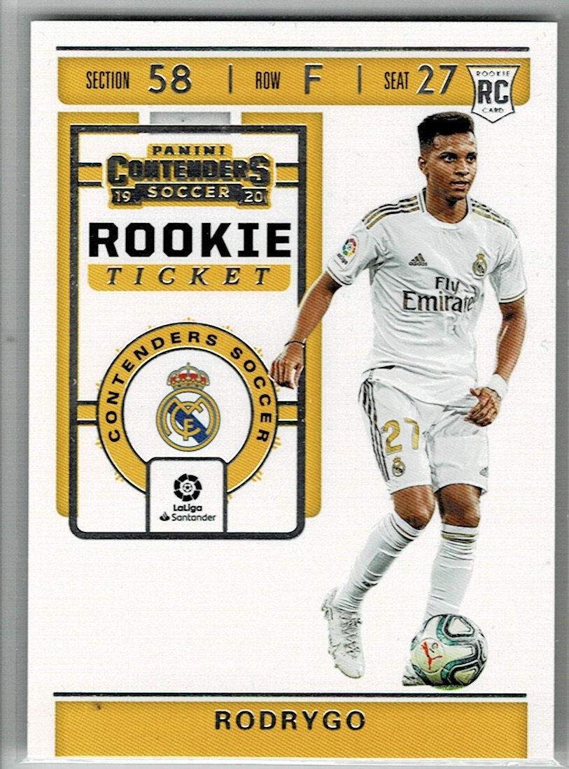 2019-20 Panini Chronicles Rodrygo Contenders Rookie Ticket RC拍卖