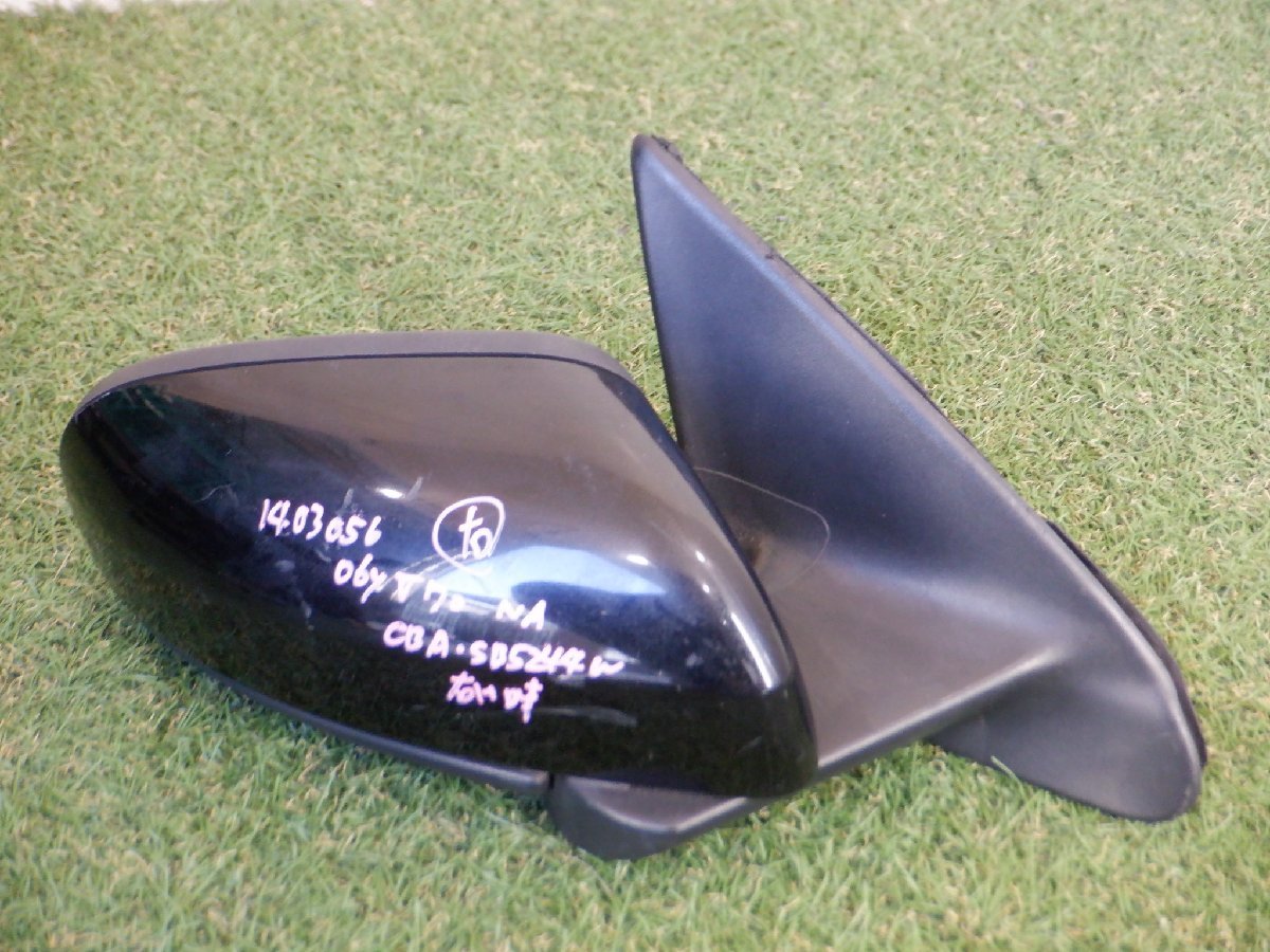 ボルボ純正 VOLVO CBA-SB5244W V70 2006年 右ハンドル ドアミラー 右側 運転席 ブラック m-23-1-1026拍卖