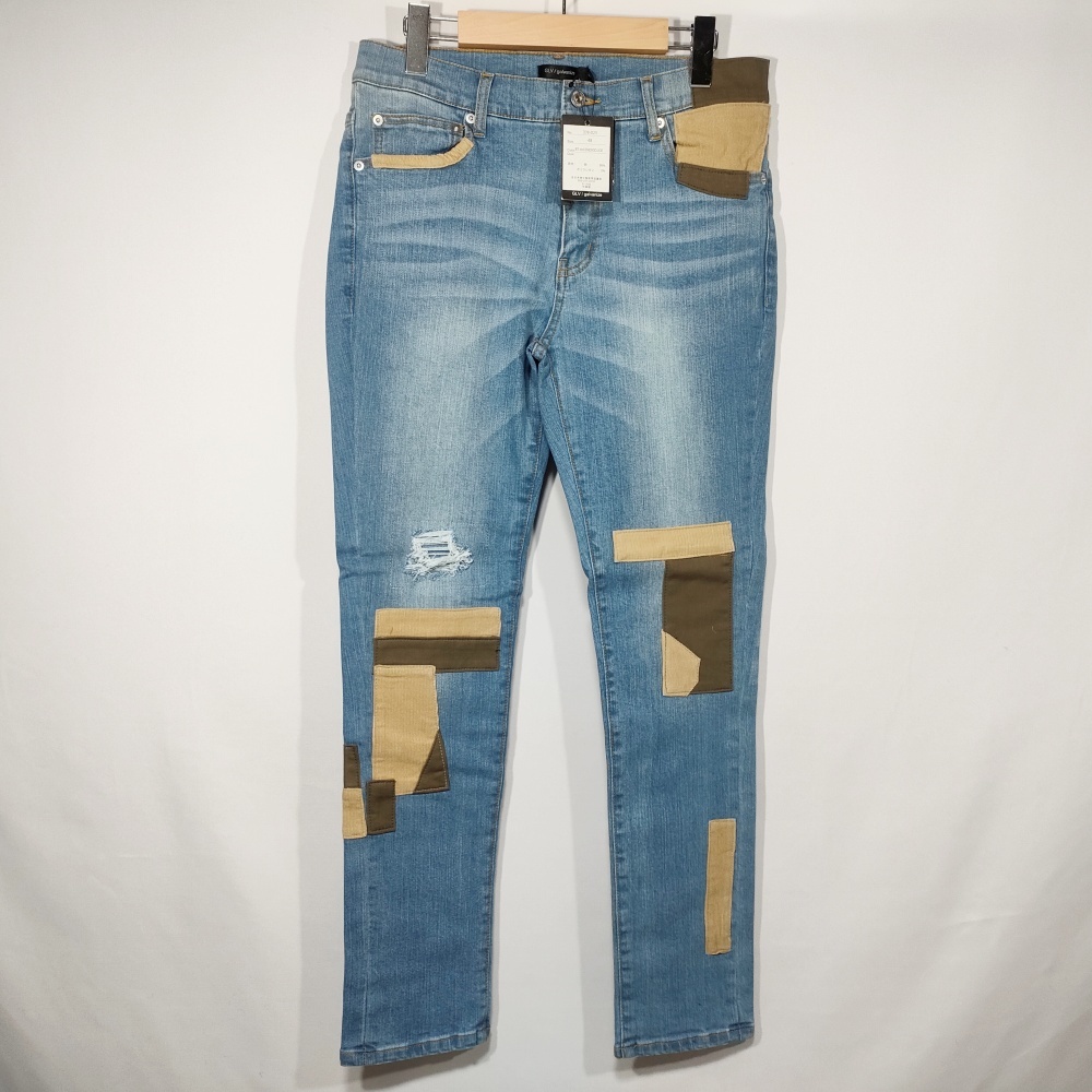 未使用品 ガルバナイズ GLV galvanize デニム パンツ ジーンズ スーパースリム テーパードスキニー 48 アイスインディゴ メンズ /NWM拍卖