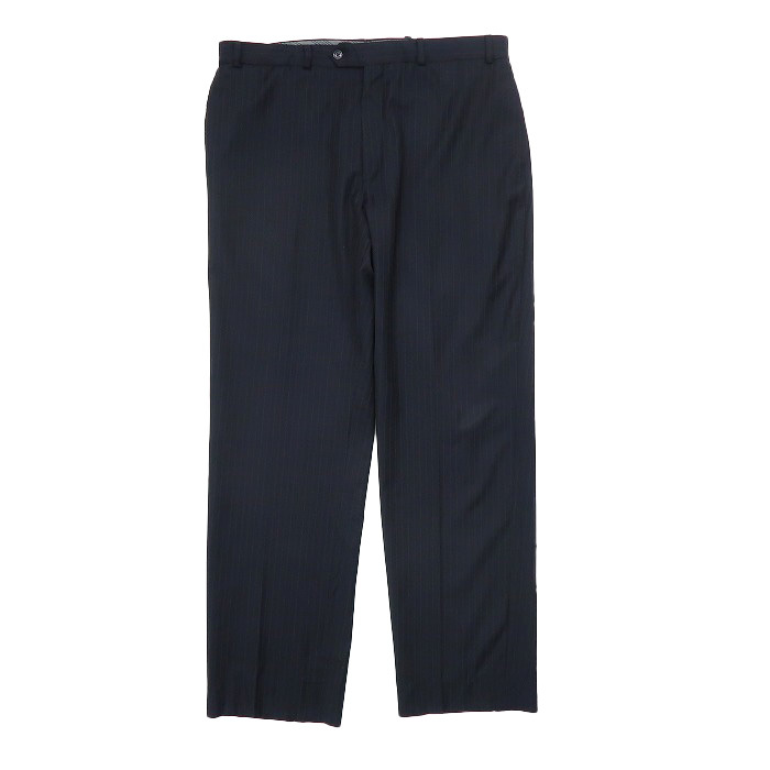 古着 カルバンクライン CalvinKlein スラックス パンツ ストライプ ブラックベース サイズ表記:- gd73717拍卖