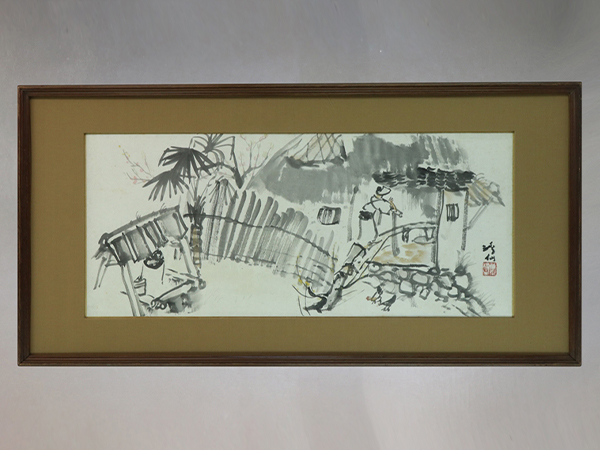 【真作】富田渓仙【早春】◆紙本◆アクリル入◆亮博極めシール付◆額 u12001拍卖